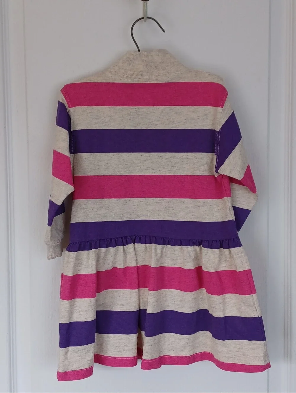 NWOT RARE VINTAGE DISNEY KIDS EMBROIDERED JASMINE STRIPED DRESS 2/3 MADE IN USA
